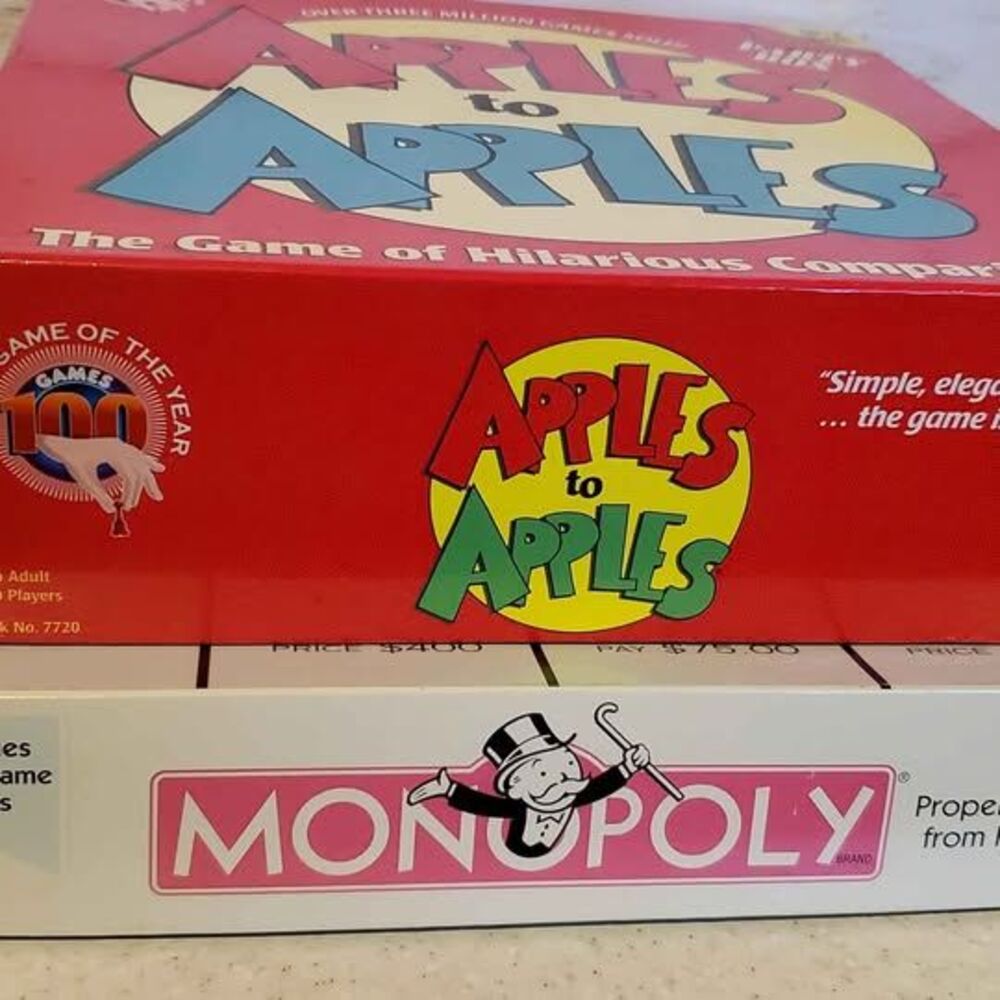 Monopoly Classic Board Game or Apples to Apples Card game